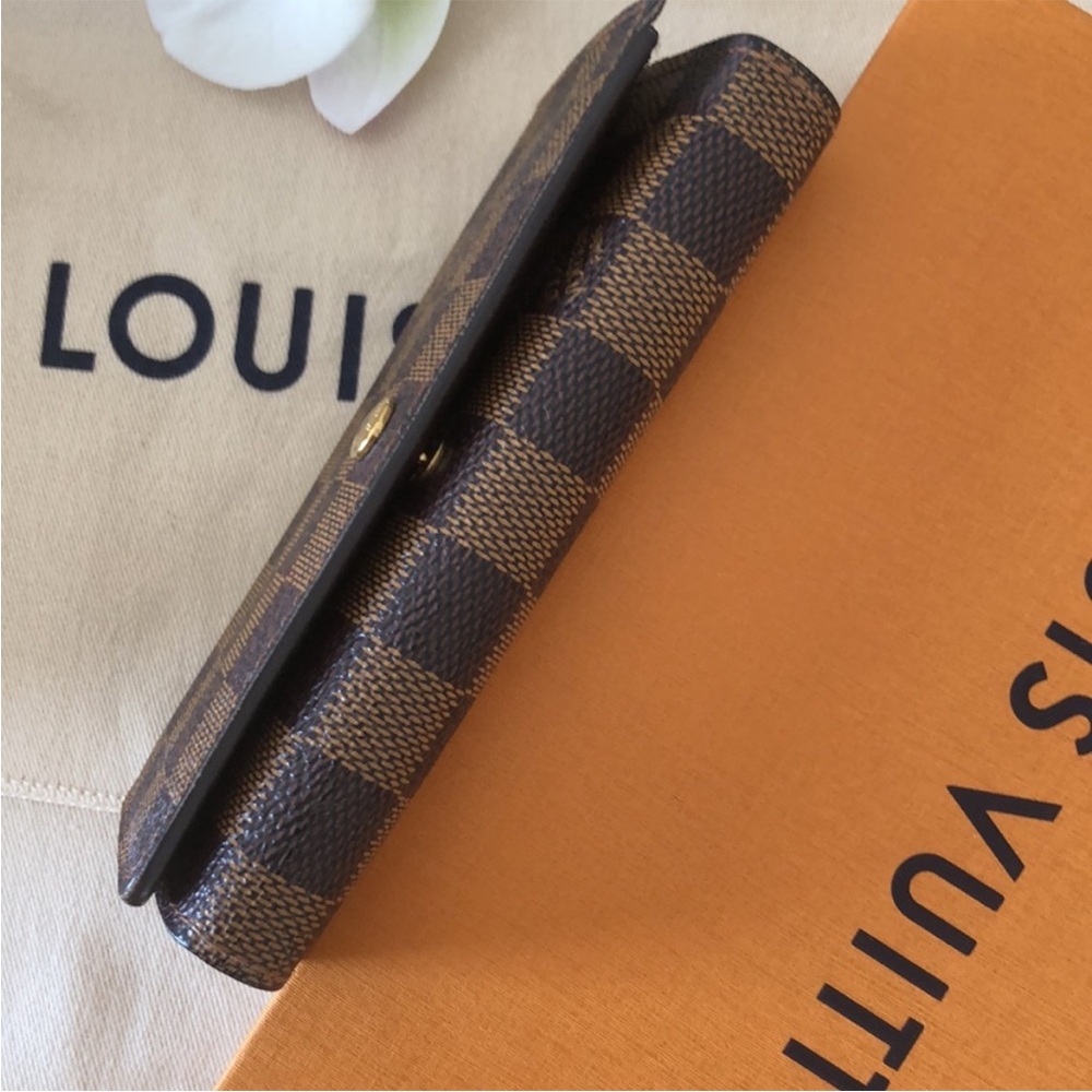 Louis Vuitton Damier Ebene Portefeuille Tresor N61736 Wallet, PRISTINE VTG 2003 - Picture 12 of 15